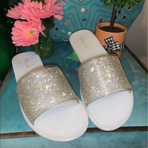 Silver Bling Sandals Sz 8